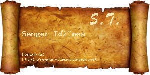 Senger Tímea névjegykártya